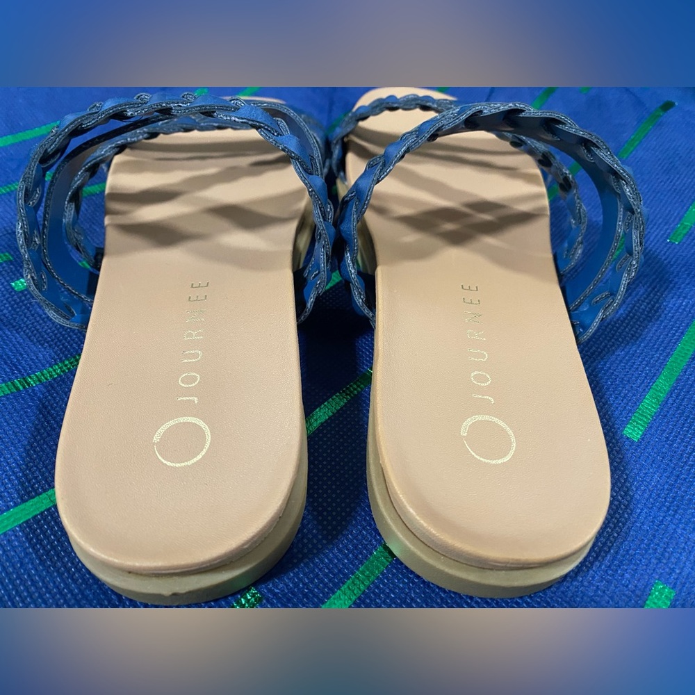 ⭐️NEW Journee COLETTE SLIDE SANDALS IN FAUX LEATHER Size 6 - Picture 12 of 16